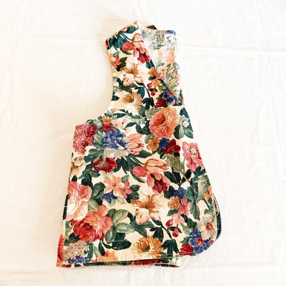 Orvis Vintage Flower Printed Sleeveless 100% Cotton Jacket Size M - Picture 5 of 5